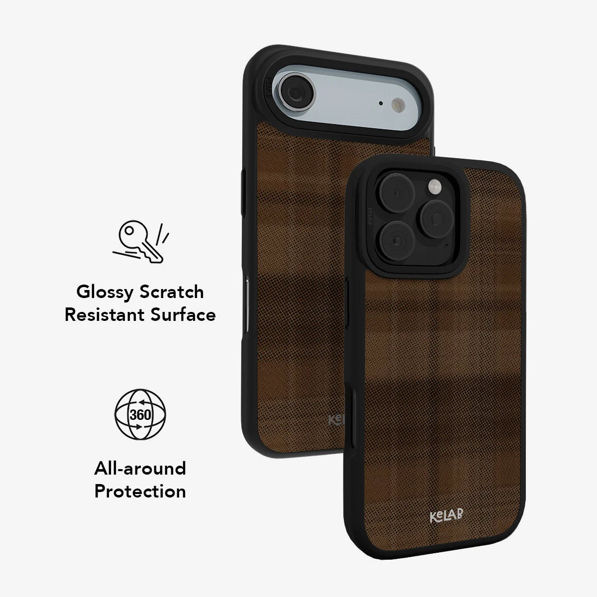 Chestnut | Brown Flannel Minimalist iPhone Case