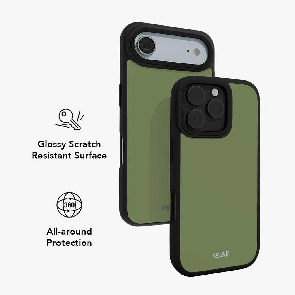Matcha Bark | Solid Green iPhone Case