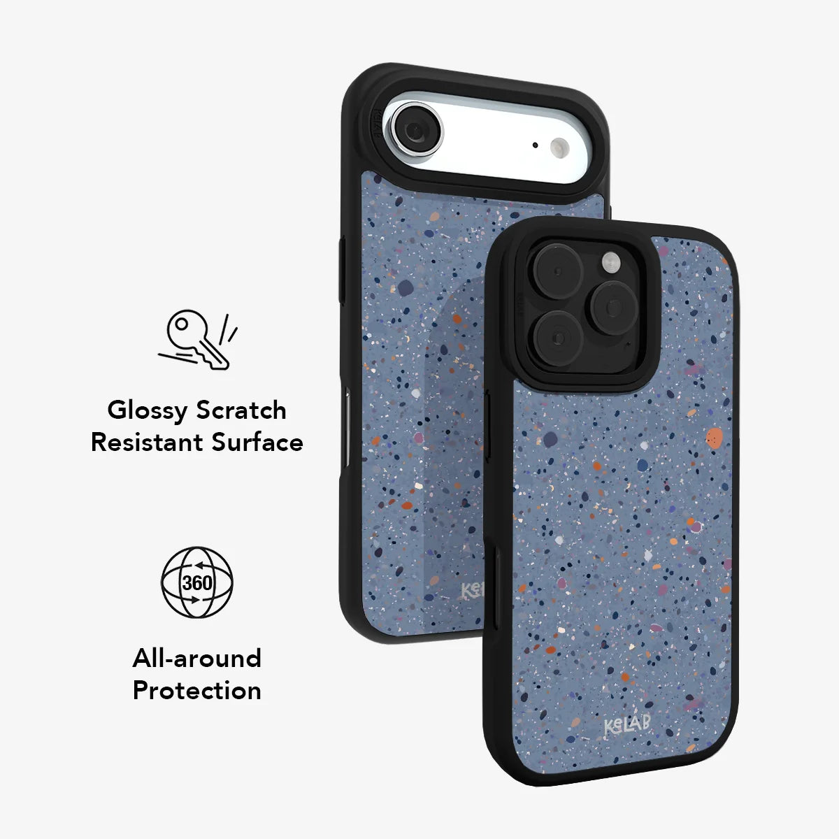 Seaside Drift | Blue Paint Splatter iPhone Case