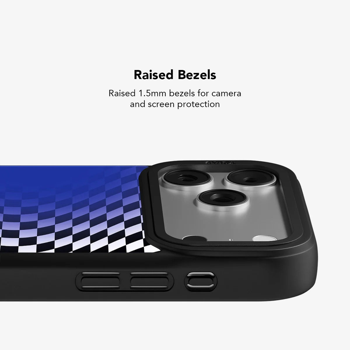 Blue Illusion | Checkered iPhone Case