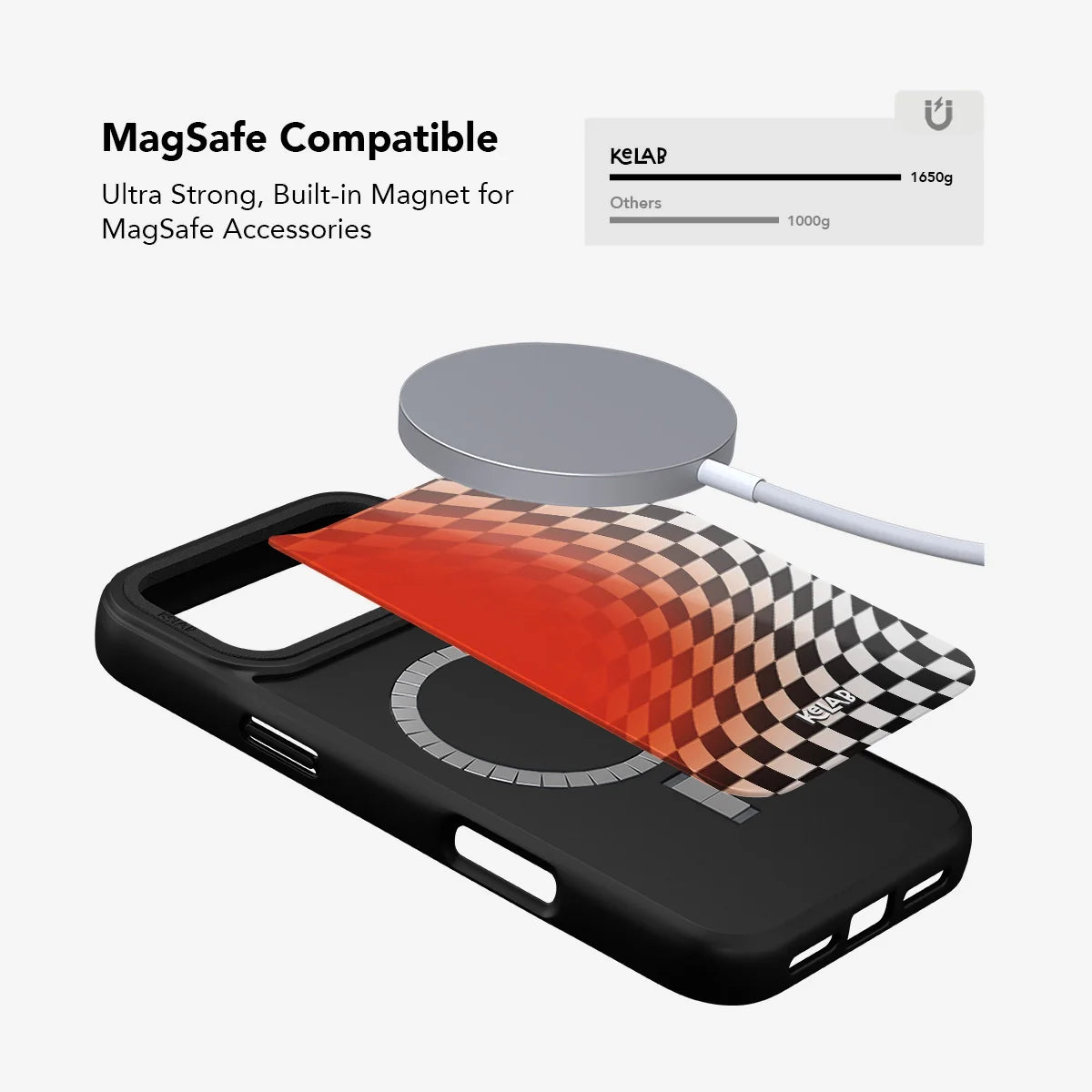 Sunflare | Orange Checkered iPhone Case