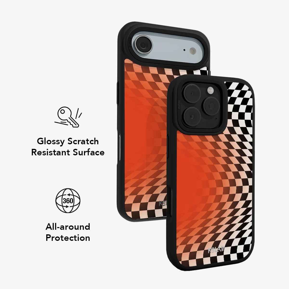Sunflare | Orange Checkered iPhone Case