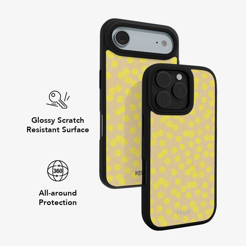 Lemon Drop | Yellow Dotted iPhone Case