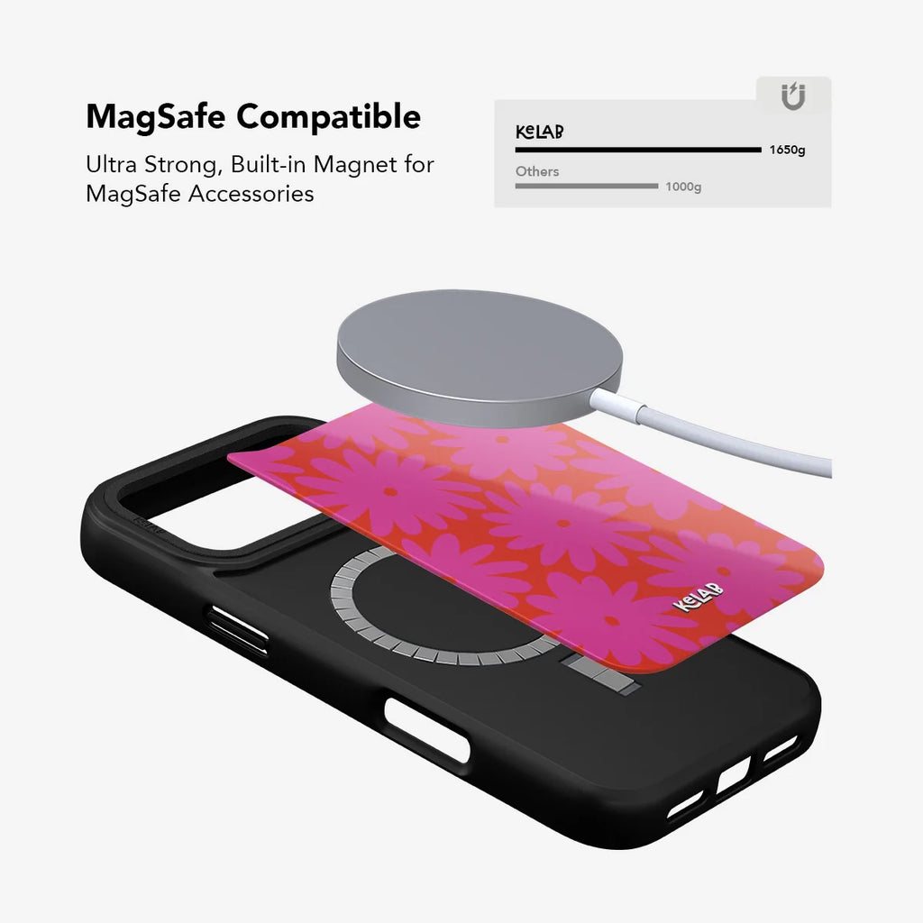 Sunflare Daisy | Retro Pink Floral iPhone Case