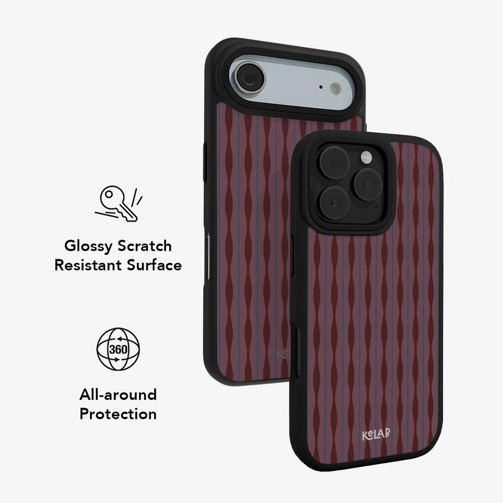 Mulberry | Burgundy Wavy Textured iPhone Case
