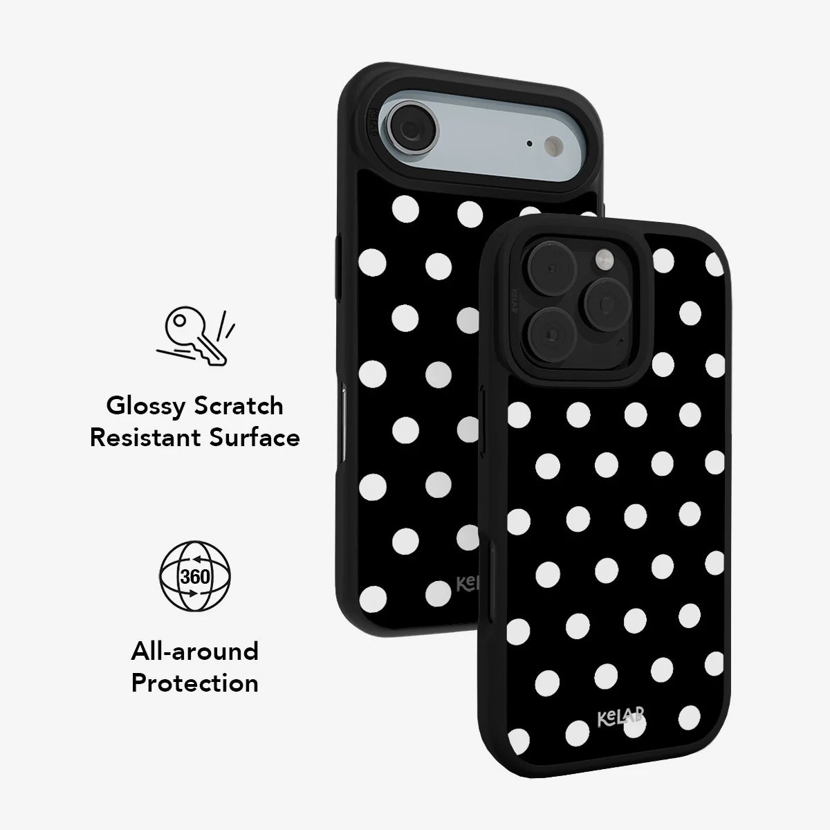 Domino Theory | Black and White Polka Dot iPhone Case