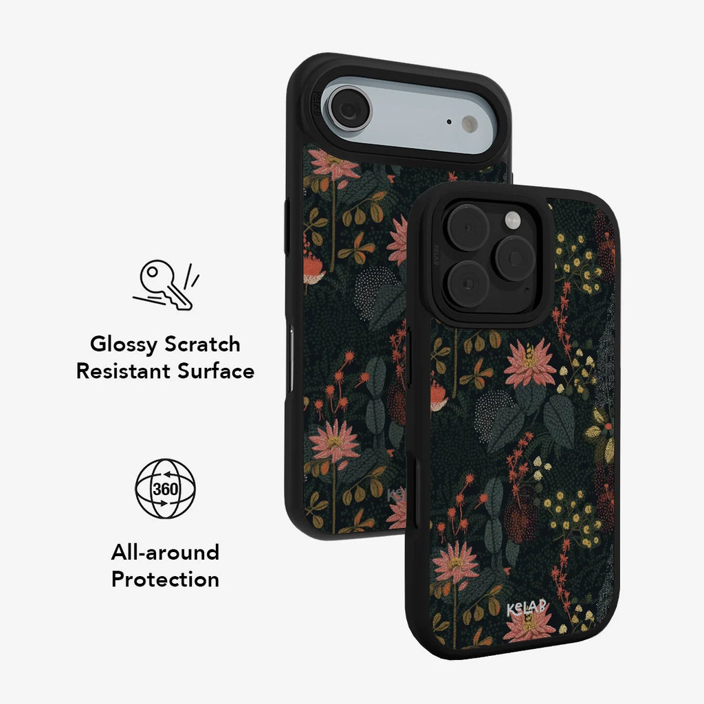 Starlit Botanica | Dark Academia Floral iPhone Case