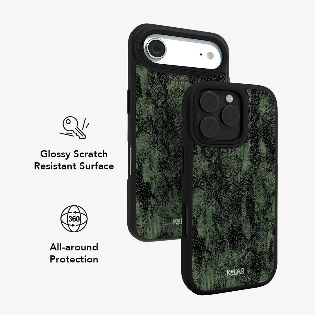 Emerald Python | Olive Snakeskin iPhone Case