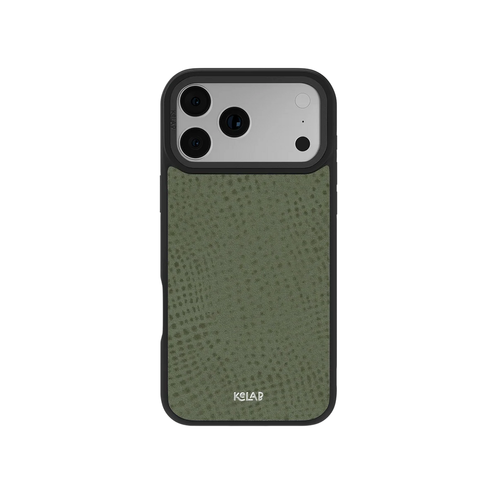 Sage Silk | Green Pebbled Texture iPhone Case