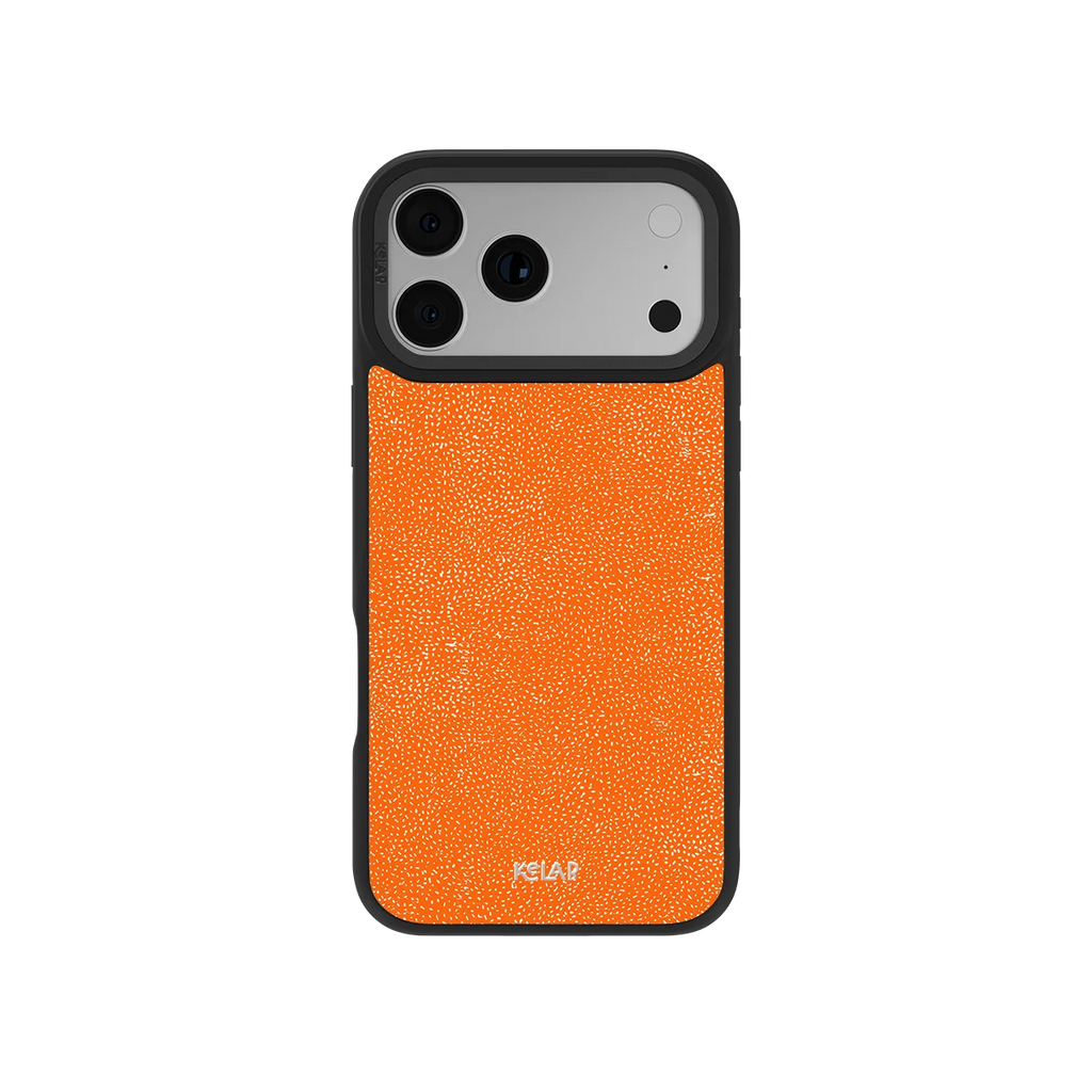 Tangerina | Stipple Electric Orange iPhone Case