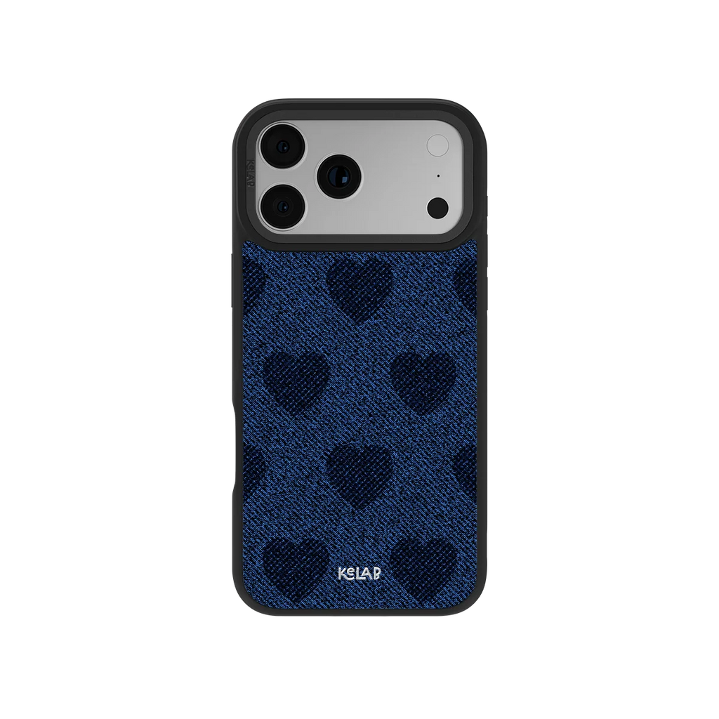Indigo Crush | Denim Heart Y2K iPhone Case