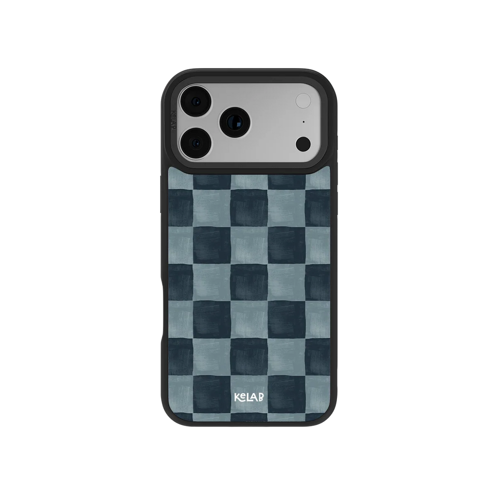 Marine Check | Blue Checkered iPhone Case