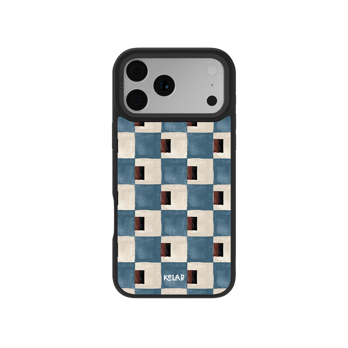 Terra Teal | Blue Checkered iPhone Case