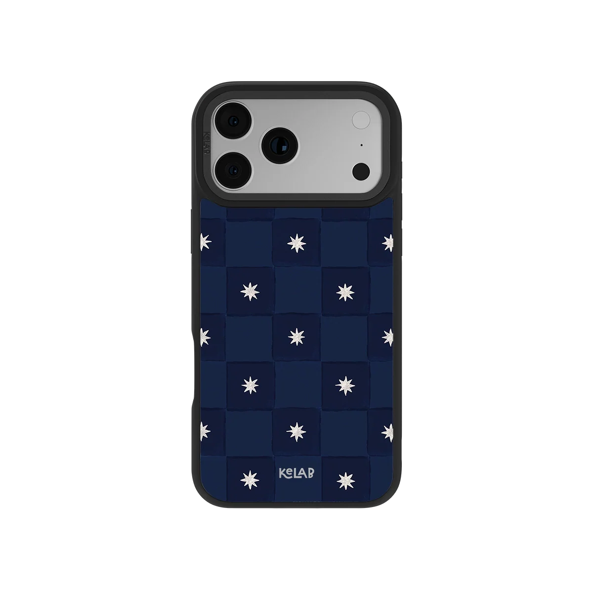 Celestial Check | Navy Checkered iPhone Case