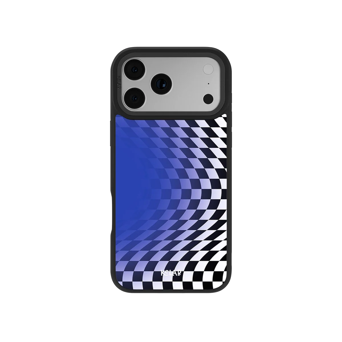 Blue Illusion | Checkered iPhone Case