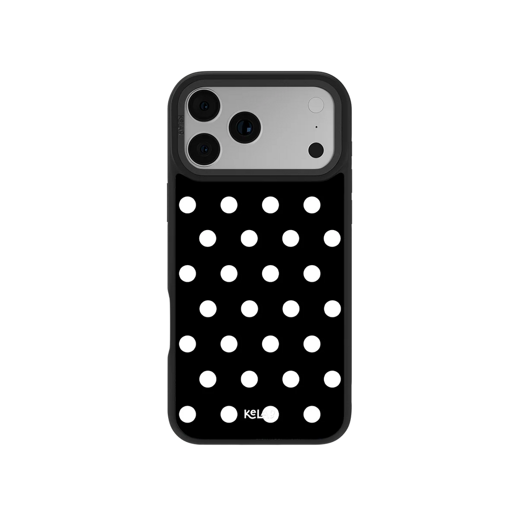 Domino Theory | Black and White Polka Dot iPhone Case