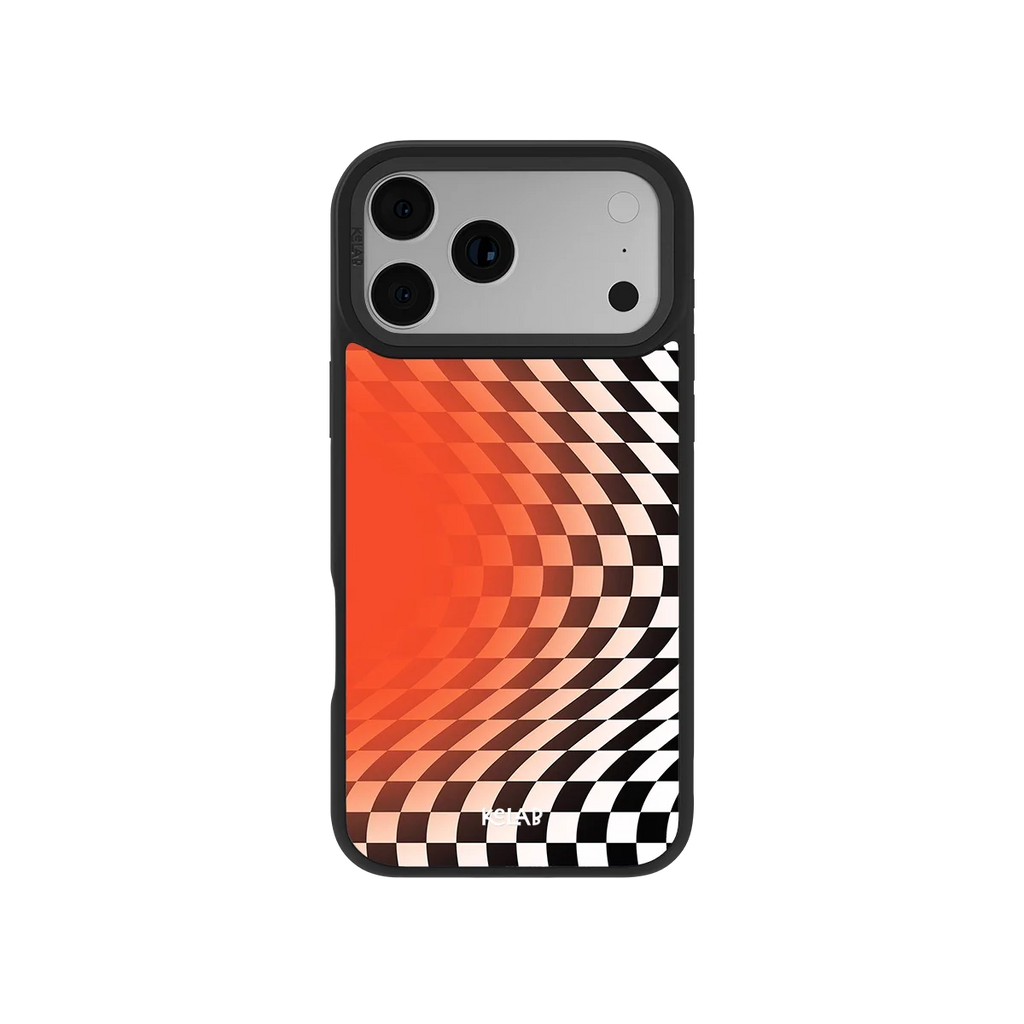 Sunflare | Orange Checkered iPhone Case