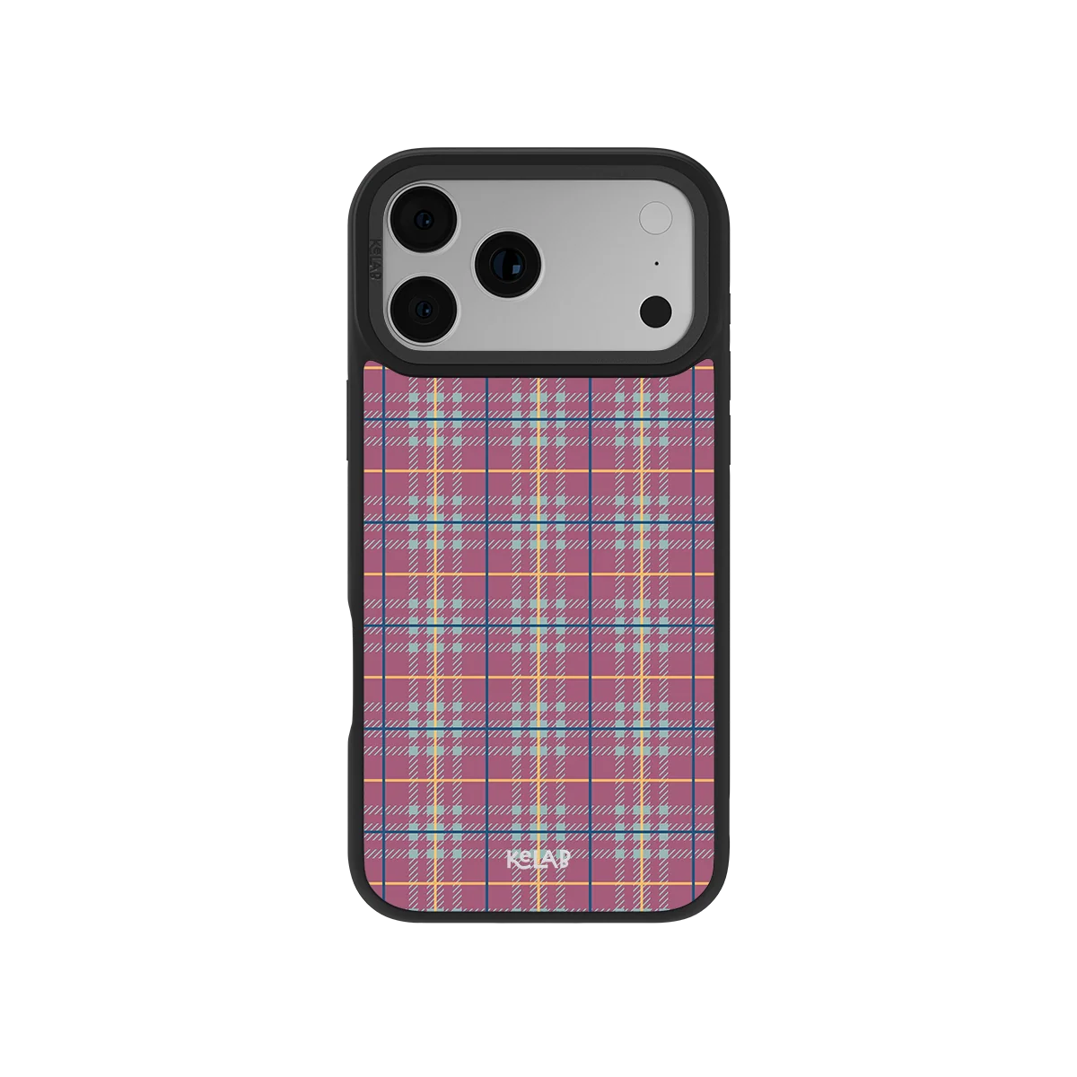 Mullberry Hue | Mauve & Teal Plaid iPhone Case