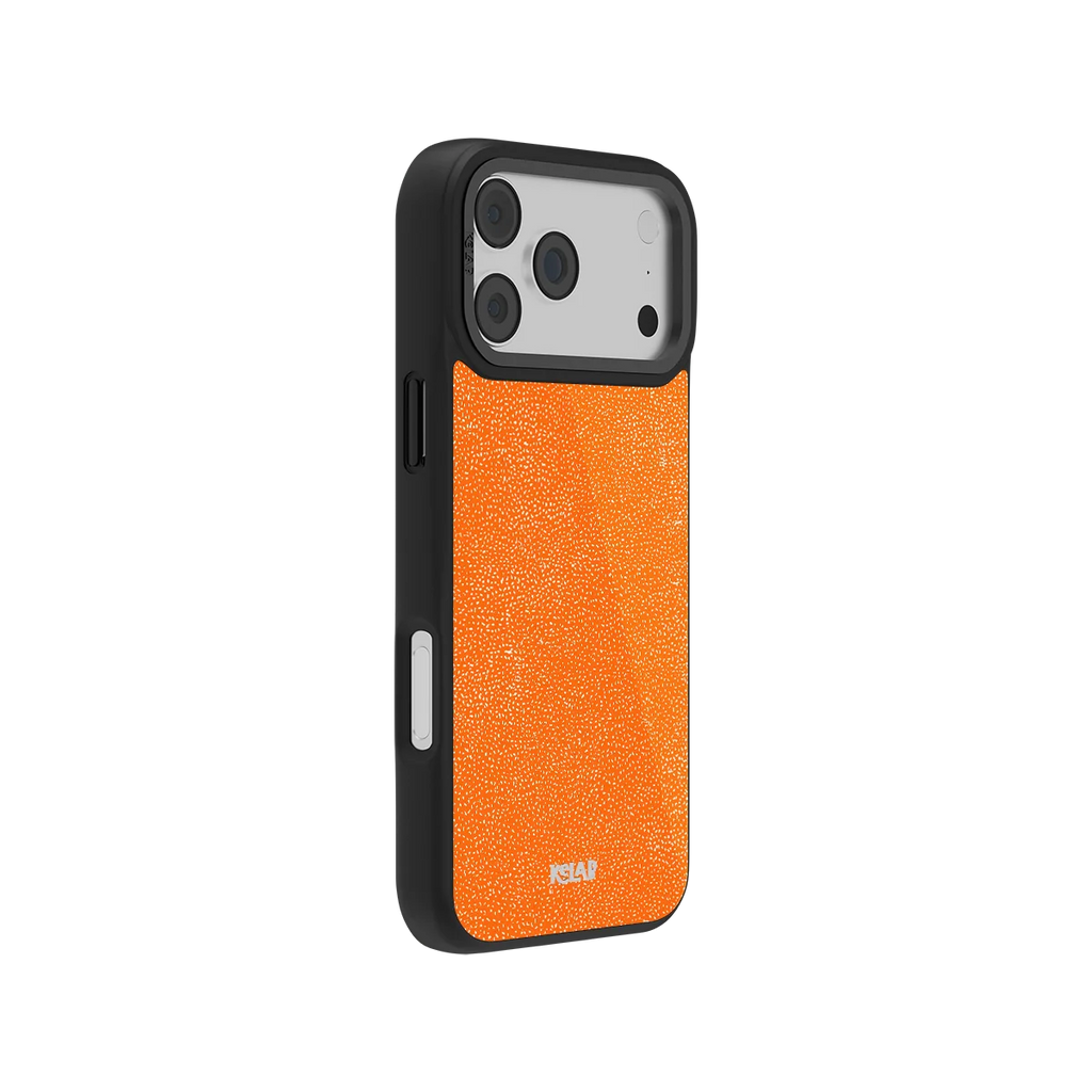 Tangerina | Stipple Electric Orange iPhone Case