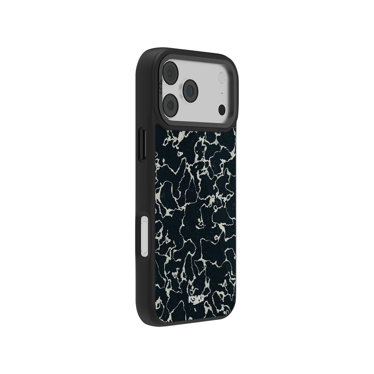 Obsidian Vein | Abstract Black Marble iPhone Case