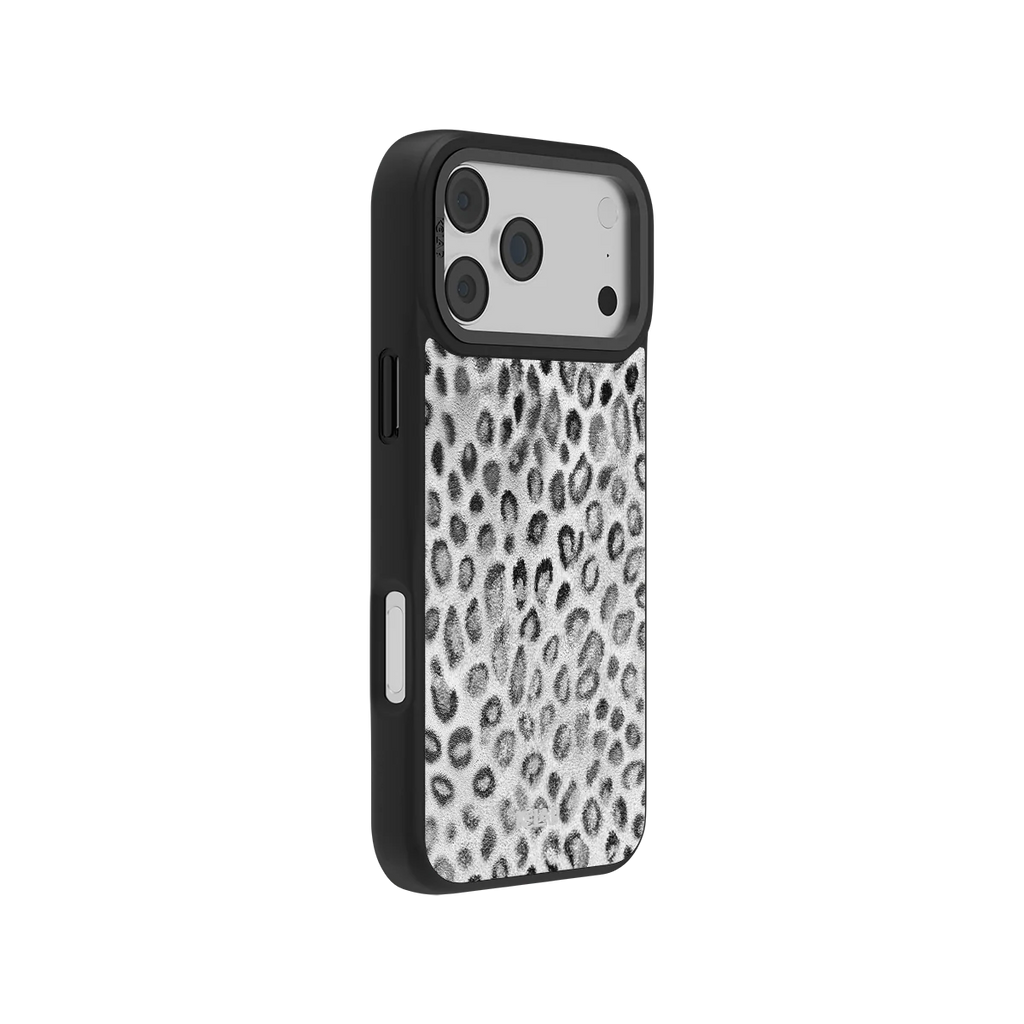 Platinum Predator | Silver Cheetah Print iPhone Case