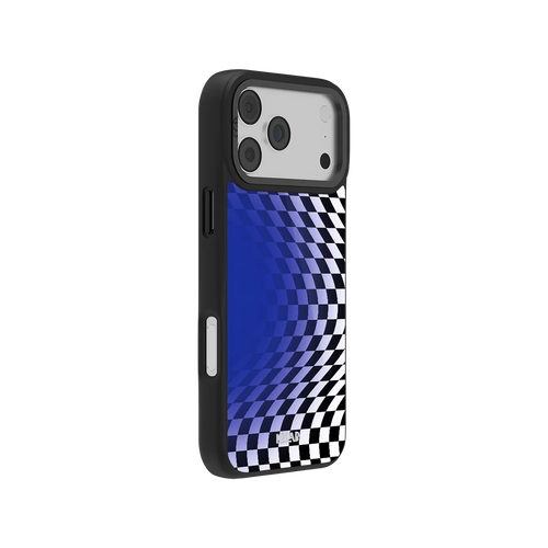 Blue Illusion | Checkered iPhone Case
