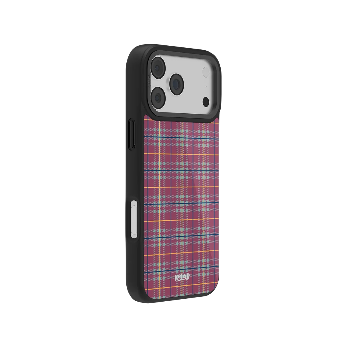 Mullberry Hue | Mauve & Teal Plaid iPhone Case