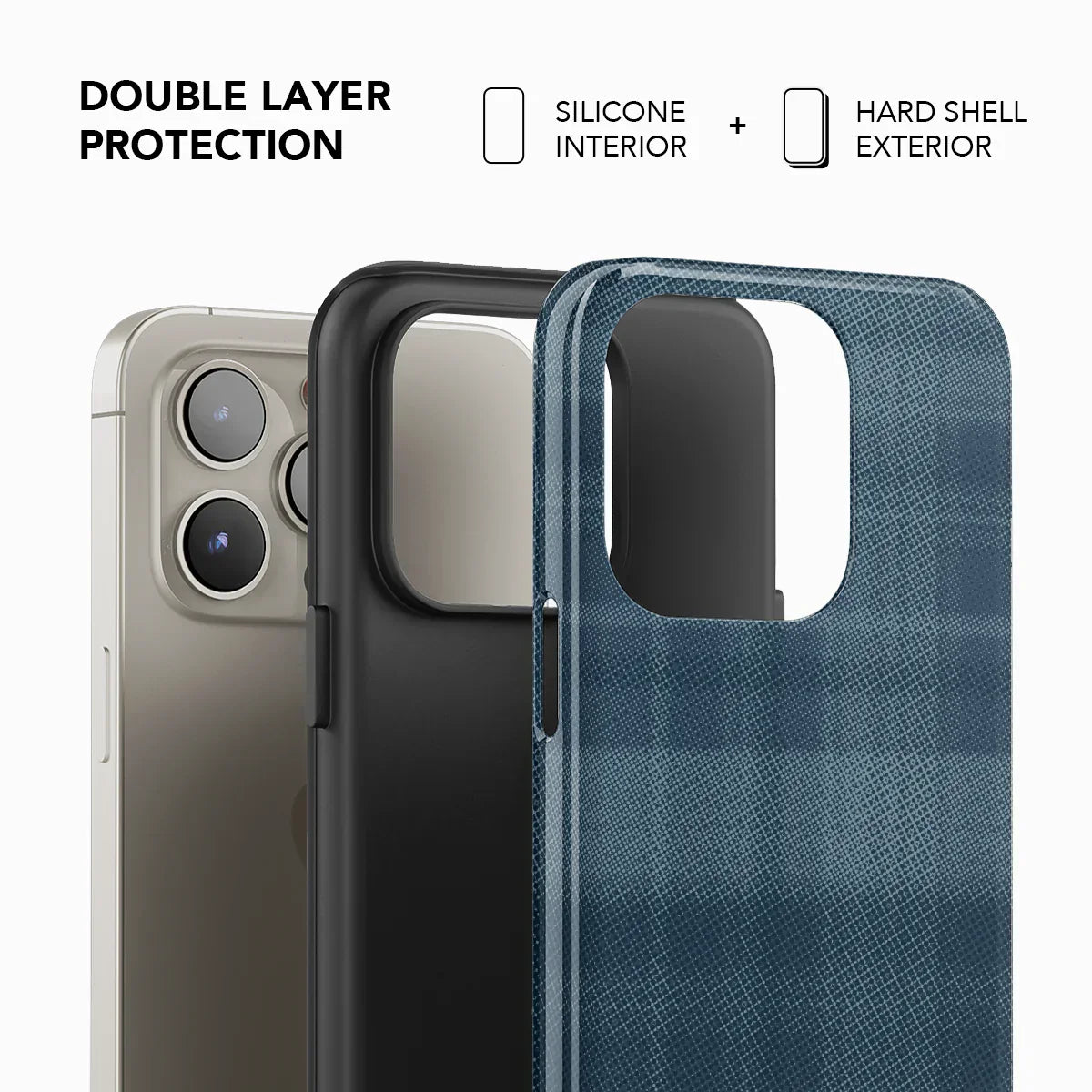Denim | Blue Flannel Minimalist iPhone Case