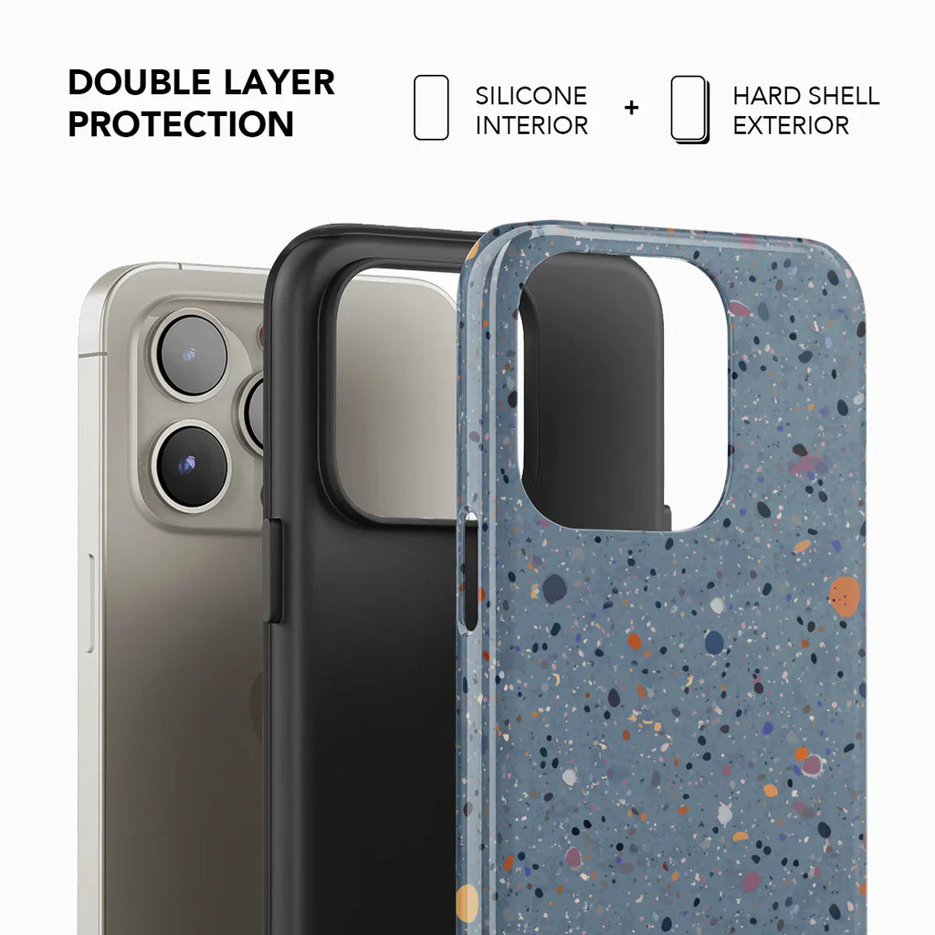 Seaside Drift | Blue Paint Splatter iPhone Case