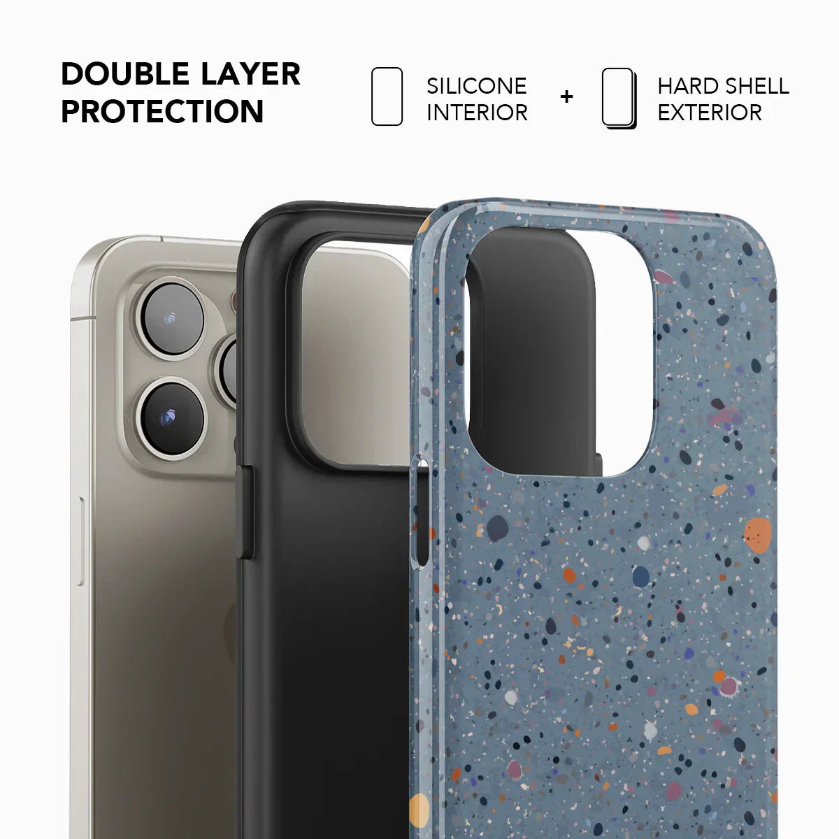Seaside Drift | Blue Paint Splatter iPhone Case