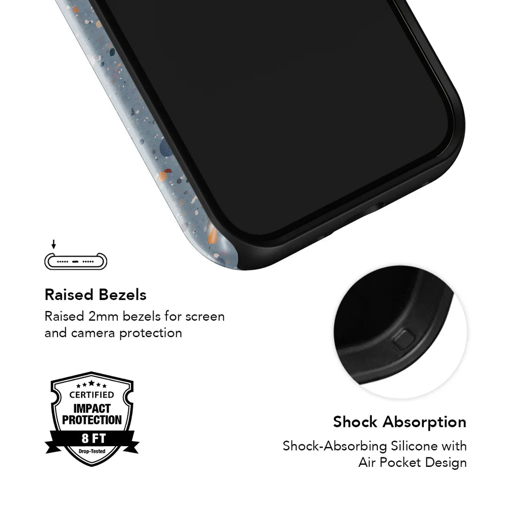 Seaside Drift | Blue Paint Splatter iPhone Case