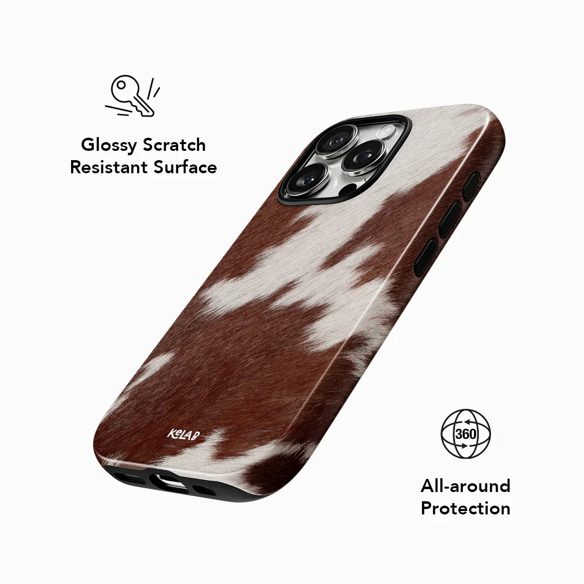 Rodeo Drive | Brown Cow Print iPhone Case