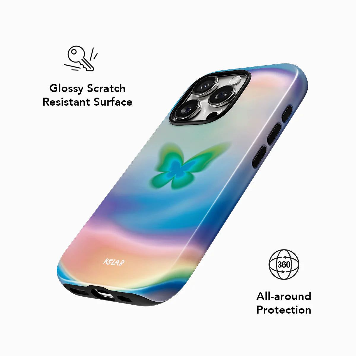 Celestial Wings | Gradient Butterfly iPhone Case