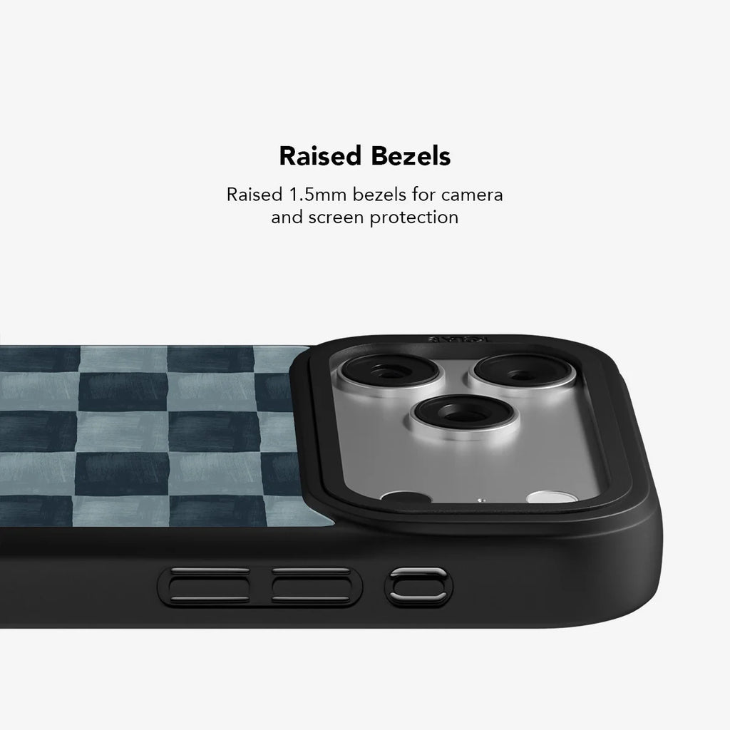 Marine Check | Blue Checkered iPhone Case