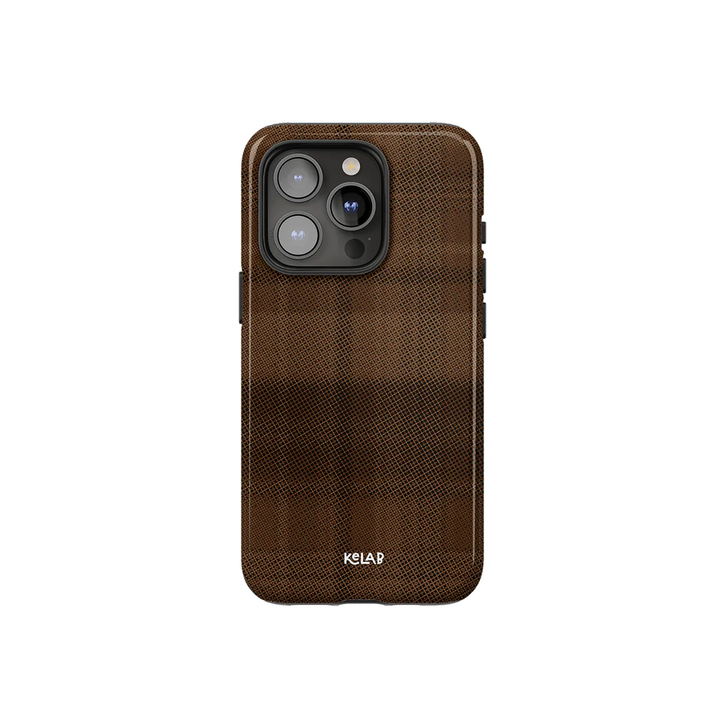 Chestnut | Brown Flannel Minimalist iPhone Case