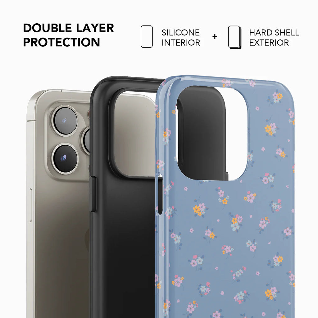 Tiny Meadow | Pastel Blue Floral iPhone Case