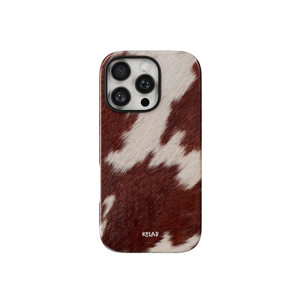 Rodeo Drive | Brown Cow Print iPhone Case