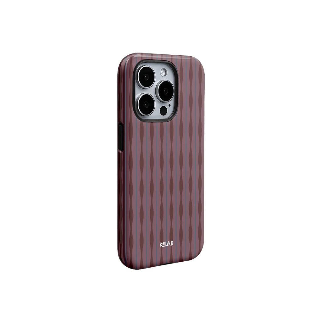 Mulberry | Burgundy Wavy Textured iPhone Case