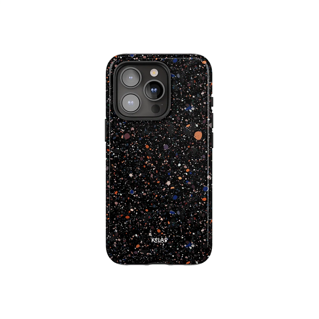 Obsidian Mist | Black Paint Splatter iPhone Case