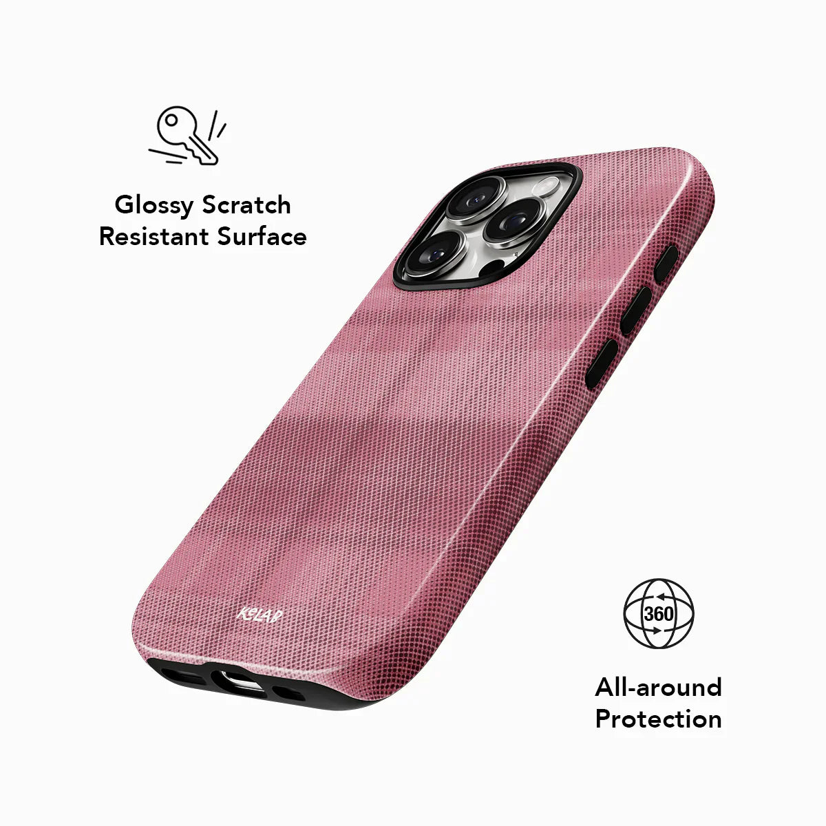 Rosé | Pink Flannel Minimalist iPhone Case