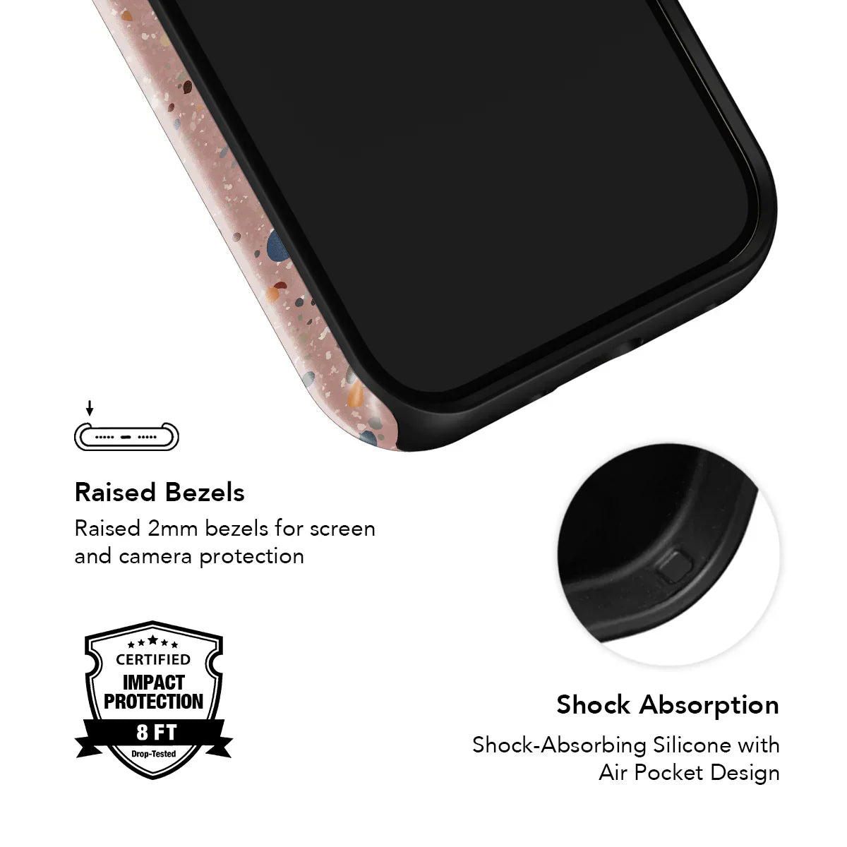 Rose Clay | Pink Paint Splatter iPhone Case