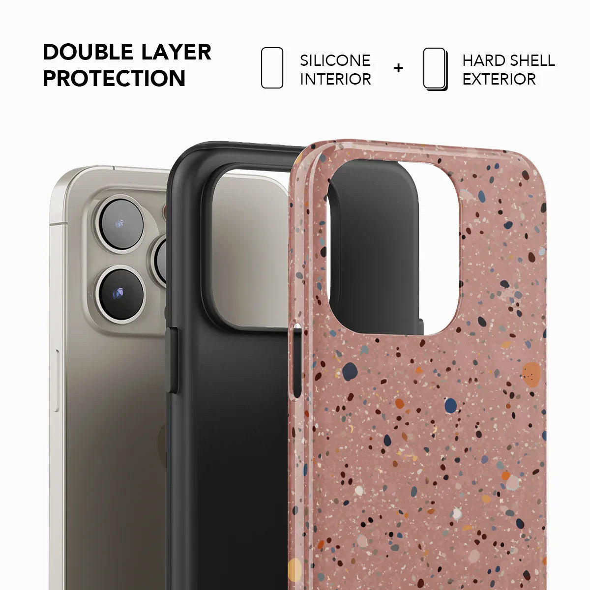 Rose Clay | Pink Paint Splatter iPhone Case