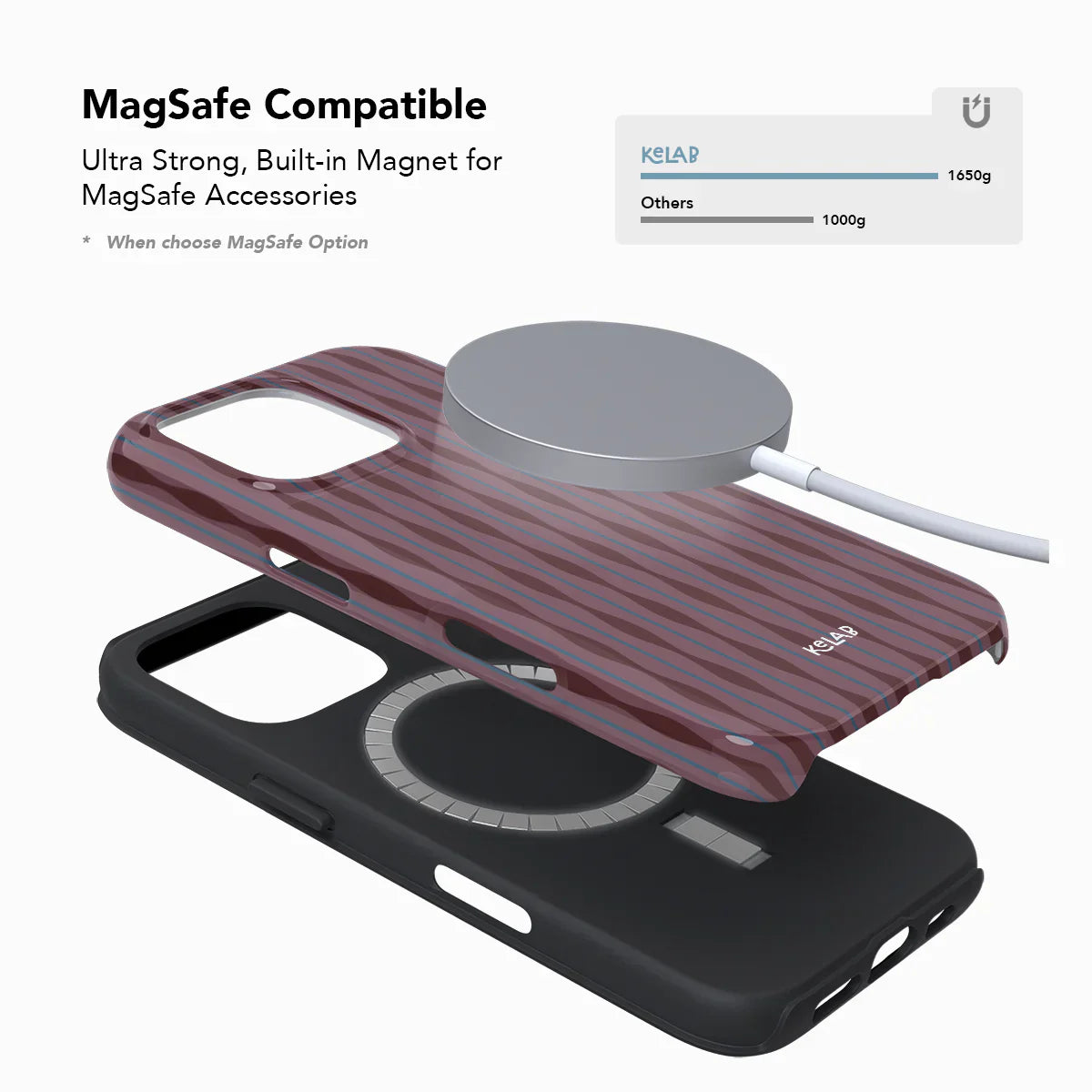 Mulberry | Burgundy Wavy Textured iPhone Case