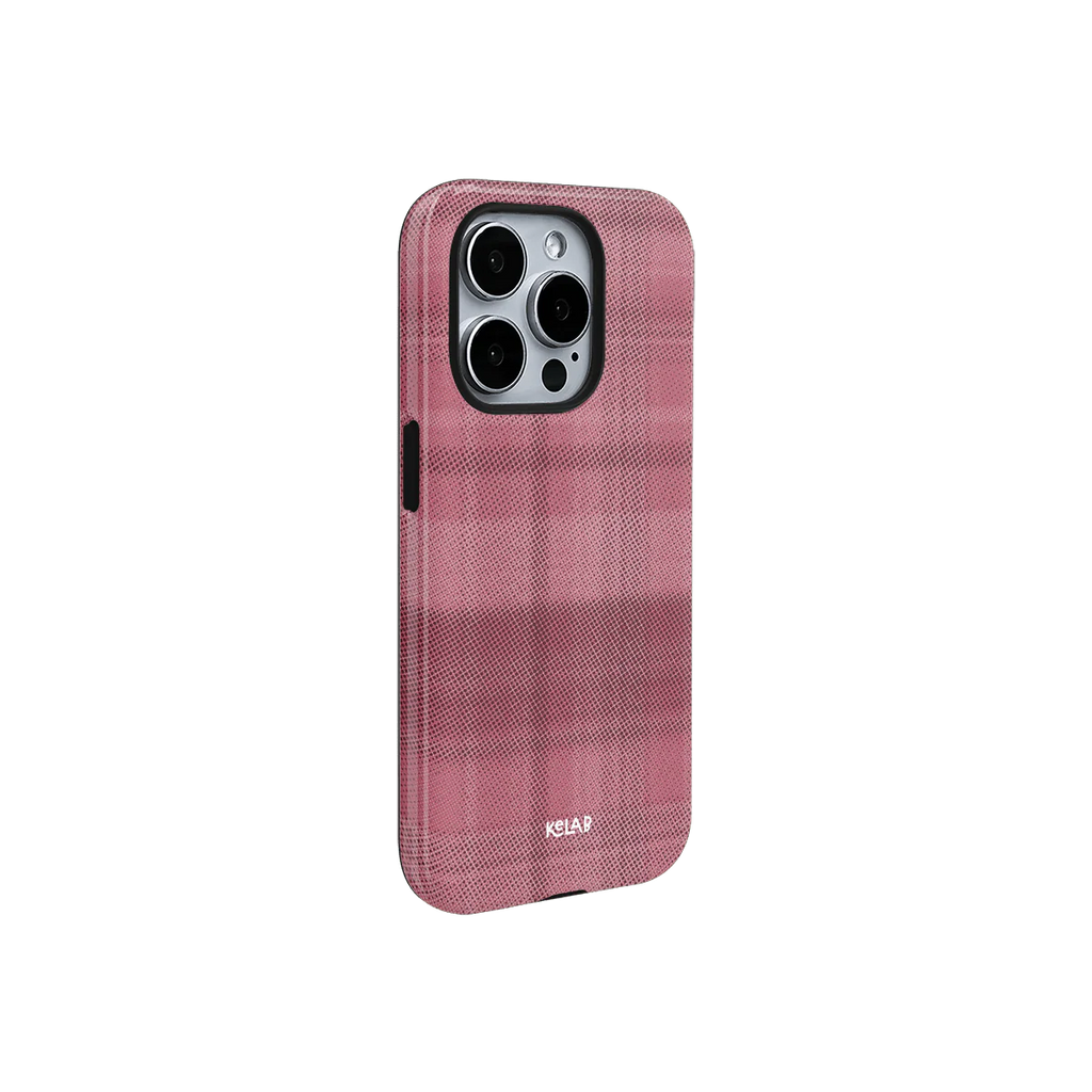 Rosé | Pink Flannel Minimalist iPhone Case