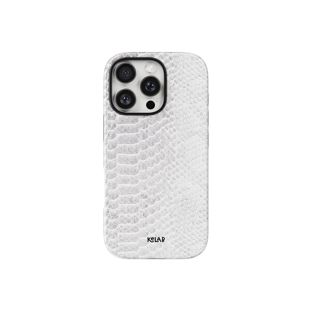 White Venom | Snake Skin Print iPhone Case