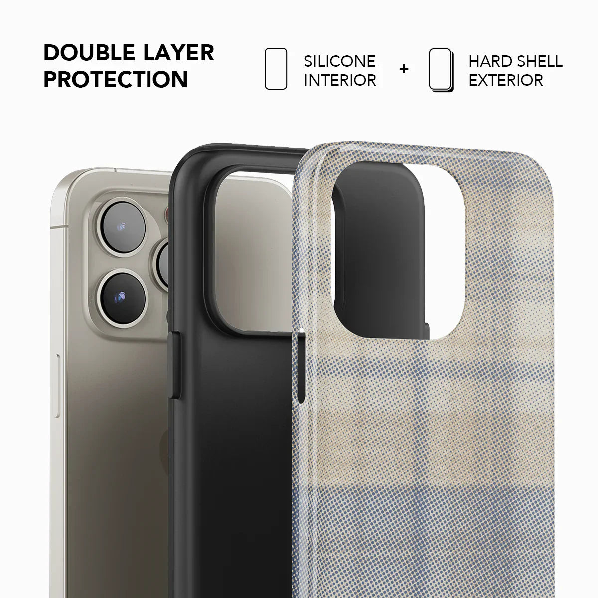 Oatmilk | Beige Flannel Minimalist iPhone Case